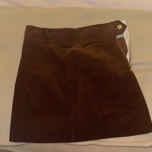 J. Crew Brown Corduroy Mini Skirt